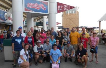 A group of Northwood University alum from the Cleveland chapter posing for a photo